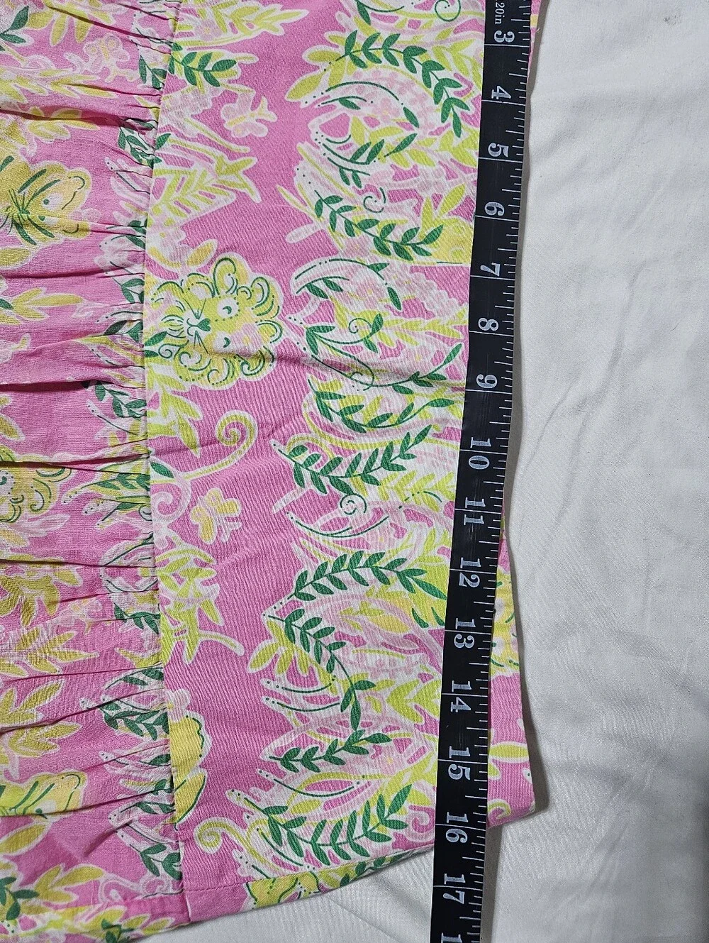Lilly Pulitzer Pink Safari Animal Print Cotton Mini Skirt Size 8 Lined